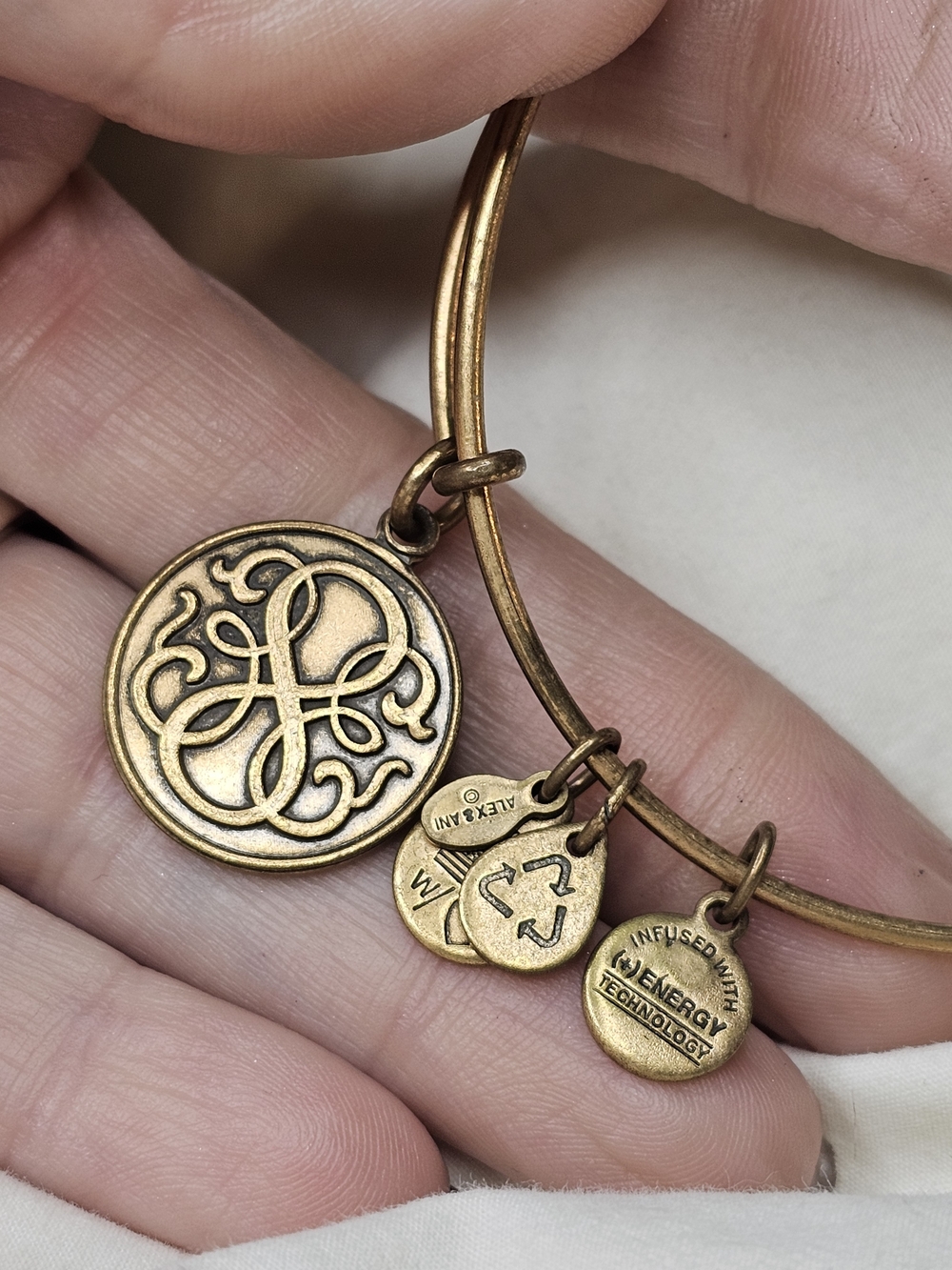 Alex & Ani Path of Life Charm Bracelet Gold Tone Energy Technology 2013